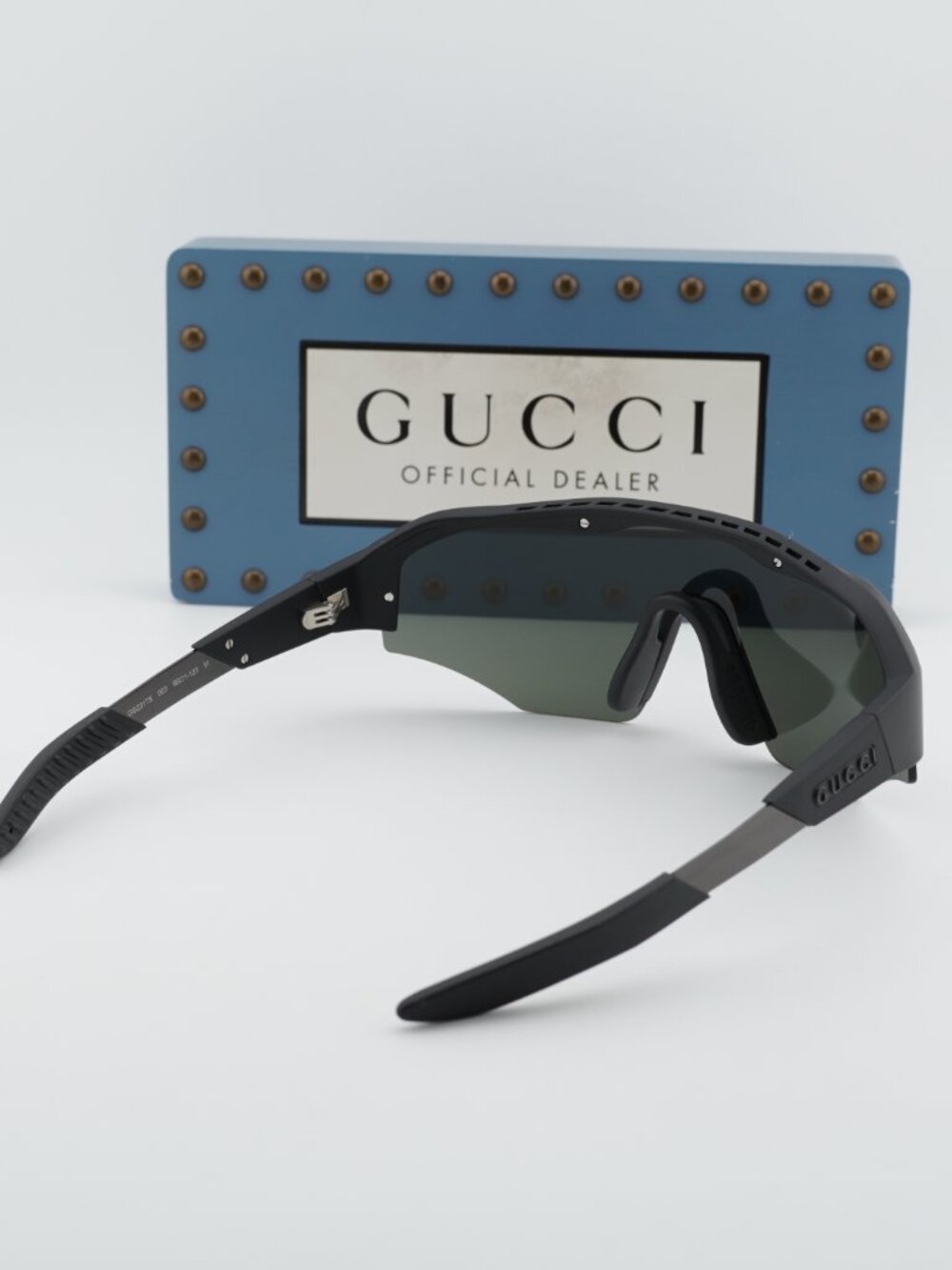 Gucci GG2017S 003 Shield Sunglasses - Black / Grey - Picture 10 of 11